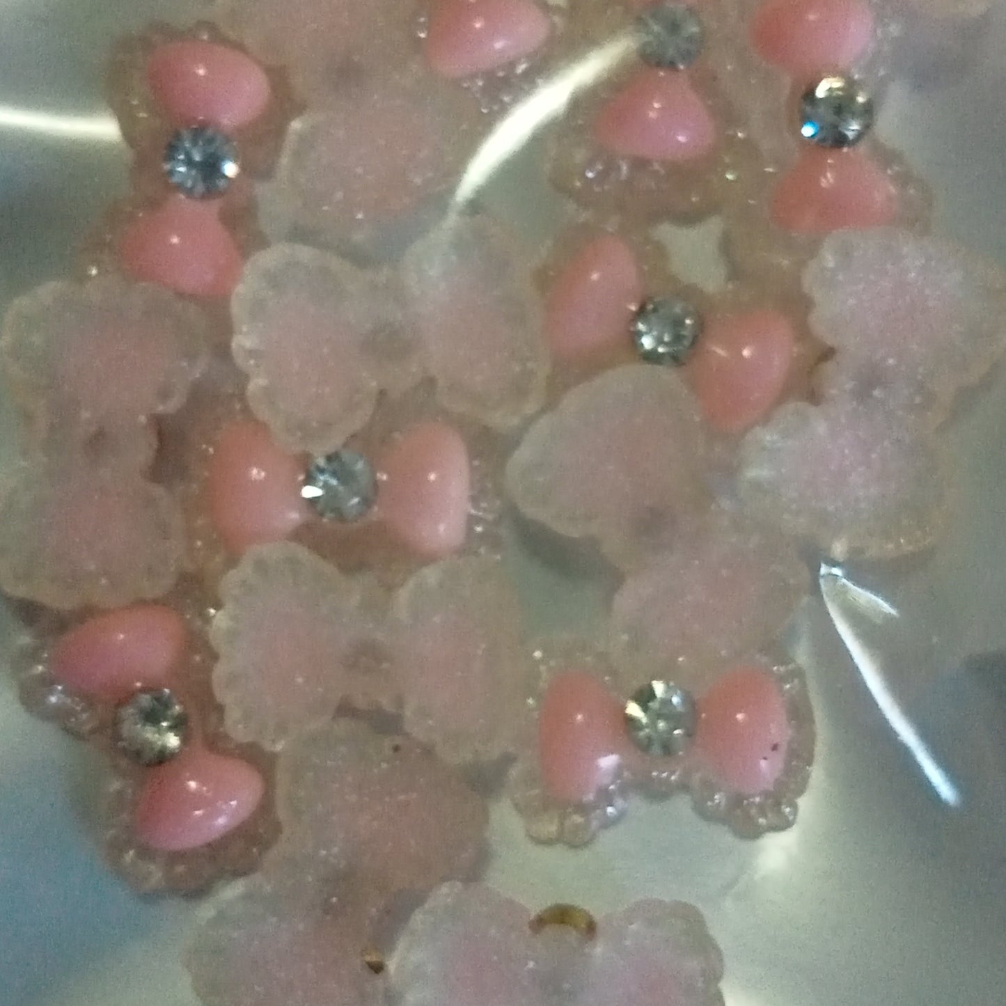 20x Pink/Clear Bows