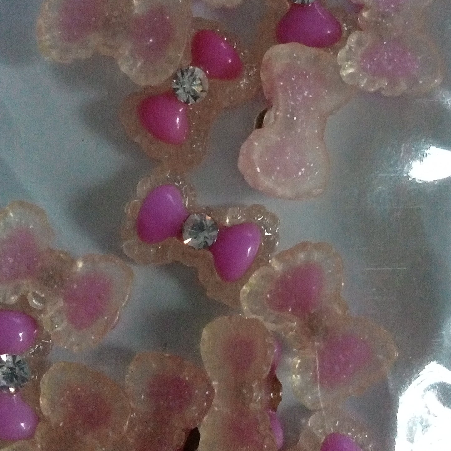 20x Purple/Clear bows