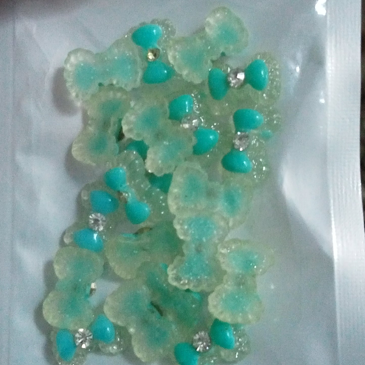 20x Blue/Clear Bows