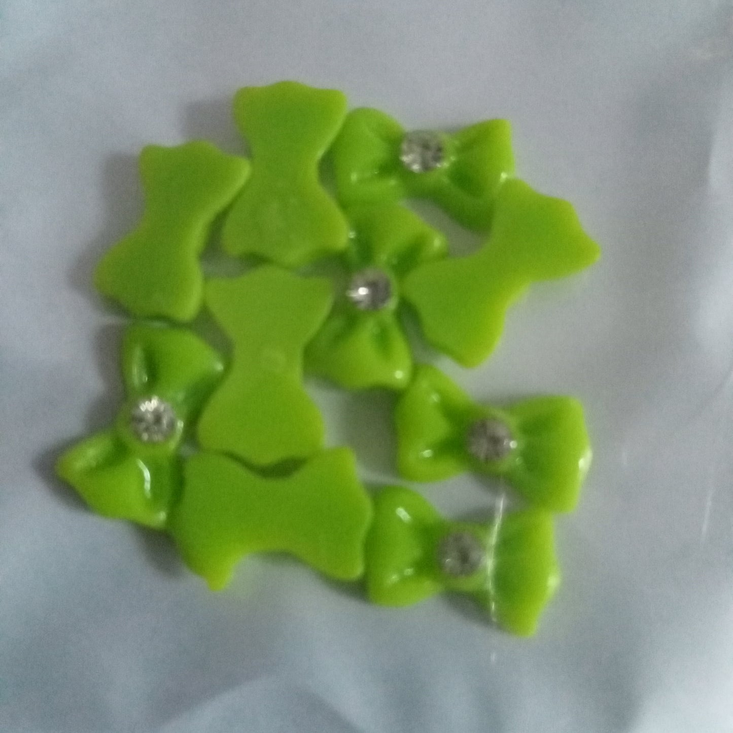 10x Green Bows